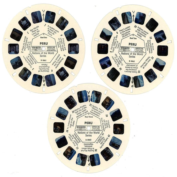 Peru - View-Master 3 Reel Packet - 1960s Views - Vintage - (ECO-B086-S6A) Packet 3dstereo 