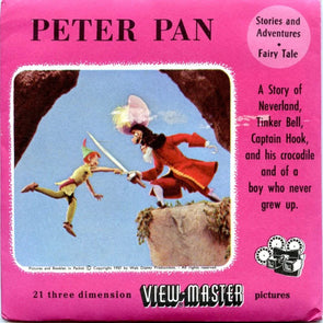Peter Pan - View-Master 3 Reel Packet - 1970s - Vintage - (zur Kleinsmiede) - (PET-PAN-BS3) Packet 3dstereo 
