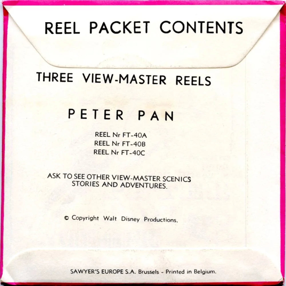 Peter Pan - View-Master 3 Reel Packet - 1970s - Vintage - (zur Kleinsmiede)  - (PET-PAN-BS3)