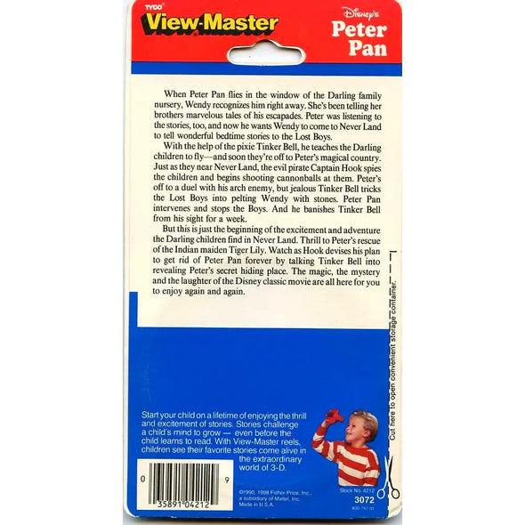 Peter Pan - View Master - 3 Reel Set on Card - NEW - (VBP-3072) 3dstereo 