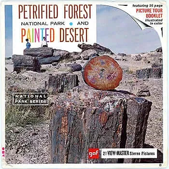 Petrified Forest & Painted Desert, ARIZONA - View-Master 3 Reel Packet - 1970s views - vintage - (PKT-A365-G1B) Packet 3Dstereo 