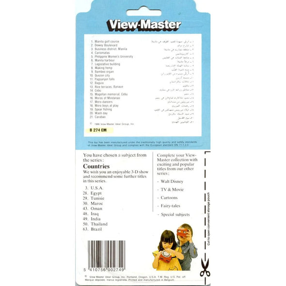 Philippines - View-Master 3 Reel Set on Card - (zur Kleinsmiede) - (B274-EM) - NEW VBP 3dstereo 