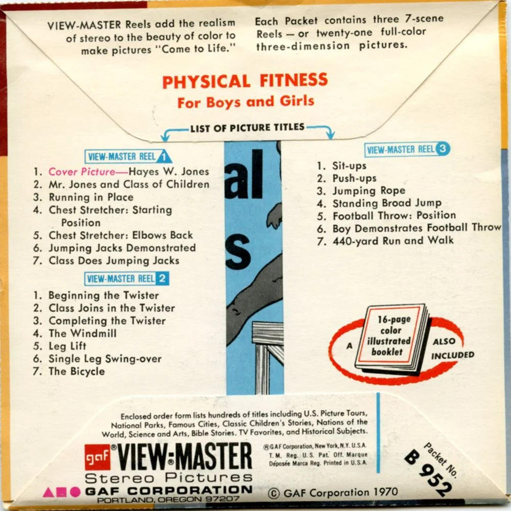 Physical Fitness - View-Master- Vintage - 3 Reel Packet