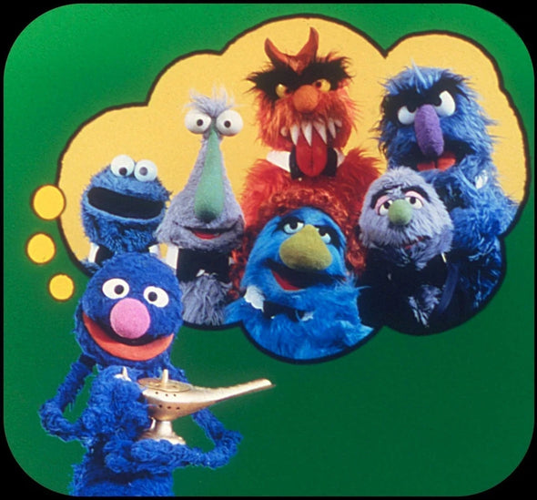 x-Sesame Street - Shapes, Colors and Sizes - Serie No. 4 - View-Master 4 Reel Set on Card - NEW - (M15) 3dstereo 