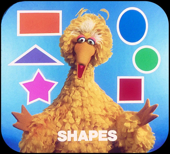 x-Sesame Street - Shapes, Colors and Sizes - Serie No. 4 - View-Master 4 Reel Set on Card - NEW - (M15) 3dstereo 