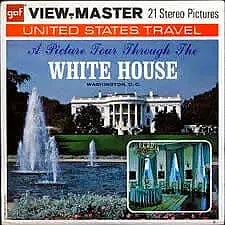 Picture Tour of White House (Johnson) - View-Master 3 Reel Packet - 1970s views - vintage - (PKT-A793-G3z) Packet 3Dstereo 