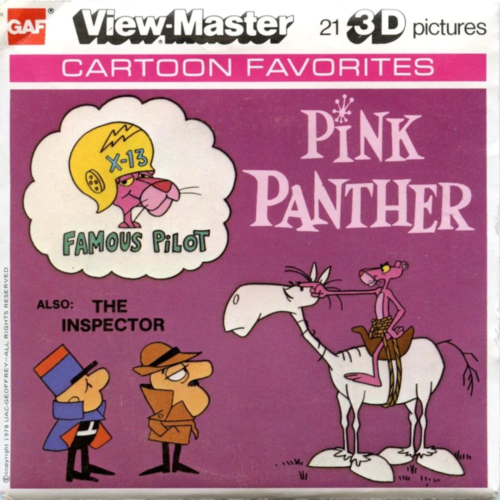 Pink Panther - View-Master 3 Reel Packet - 1970s - Vintage - (ECO-J12- –