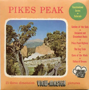 Pikes Peak COLORADO - View-Master 3 Reel Packet - 1950s views - vintage - (PKT-A321-S3)