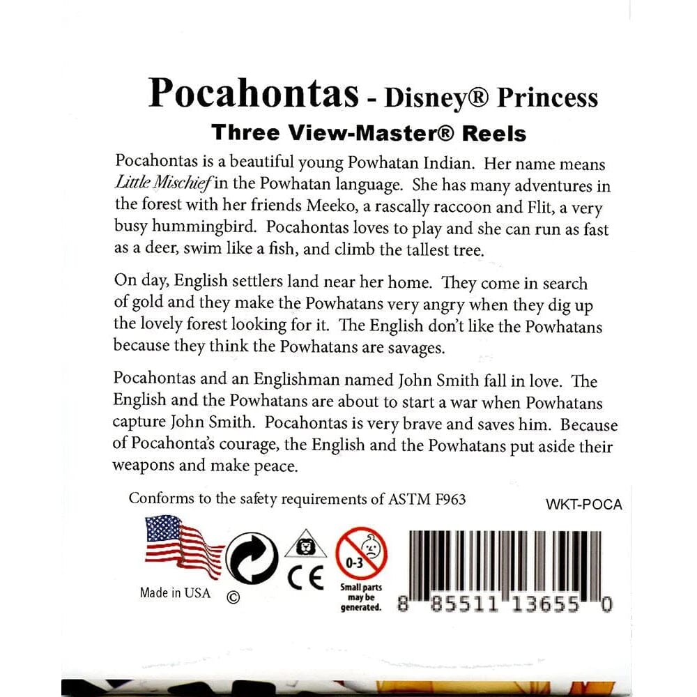 Pocahontas - Disney View-Master 3 Reels on Card - New (WKT-3094) –