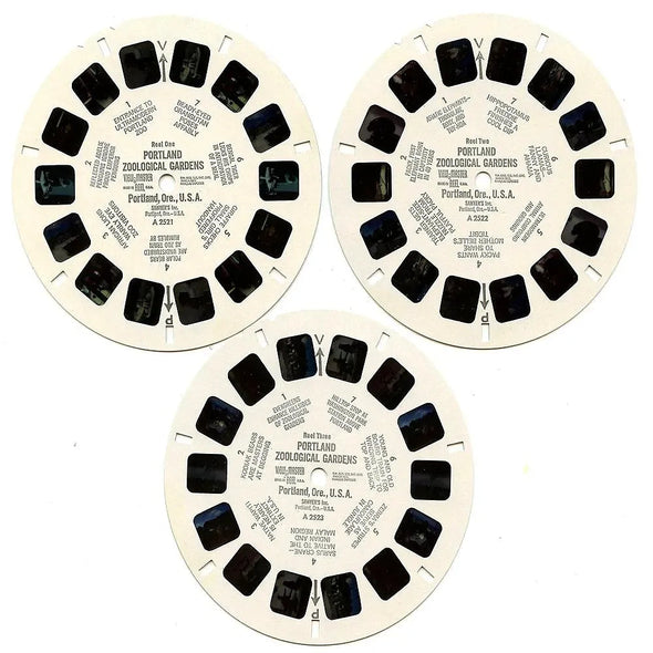 Portland Zoo - View Master 3 Reel Packet - 1960s views - Vintage - (ECO-A252-S5) Packet 3dstereo 