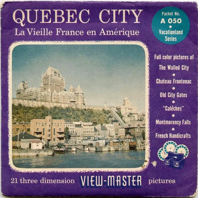 Quebec City - Canada - View-Master Vintage - 3 Reel Packet - 1950s view A050 Packet 3dstereo 