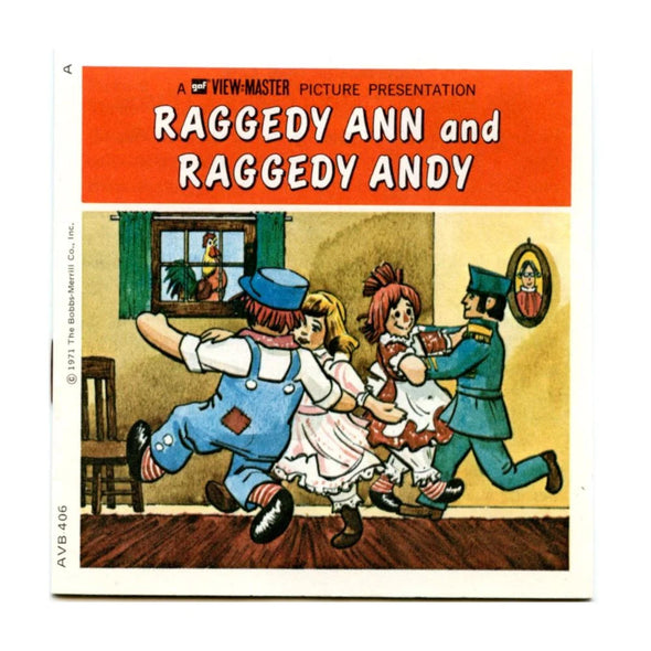 Raggedy Ann and Raggedy Andy - View-Master 3 Reel Packet - 1970s - vintage - (ECO-B406-G3A) Packet 3Dstereo.com 