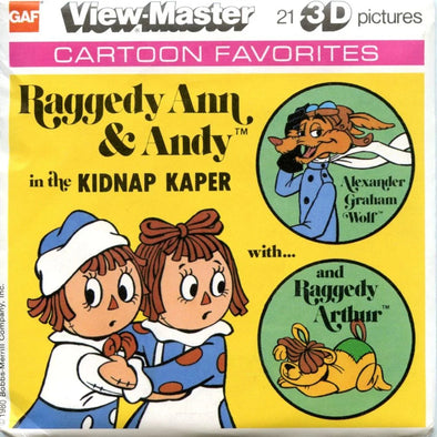 Raggedy Ann & Andy - View-Master 3 Reel Packet - 1970s - Vintage - (PKT-K88-G6nk) Packet 3Dstereo 