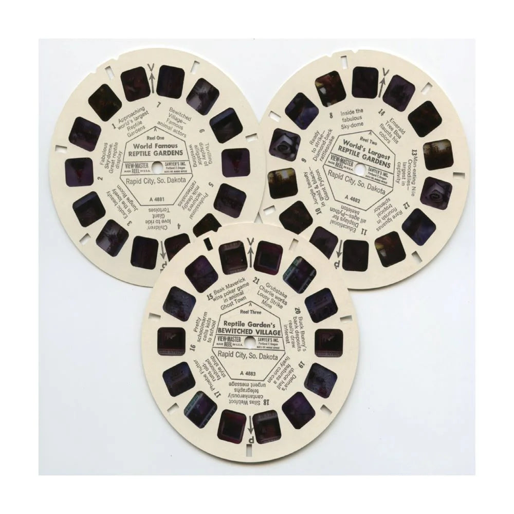 Reptile Gardens - View-Master 3 Reel Packet - 1960s - vintage -  (PKT-A488-S6A)
