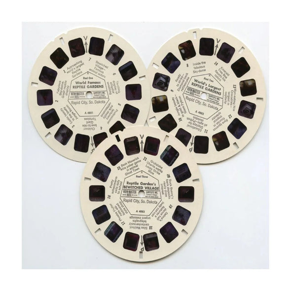 Reptile Gardens - View-Master 3 Reel Packet - 1960s - vintage - (PKT-A488-S6A) Packet 3Dstereo 