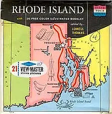Rhode Island - MAP - View-Master - Vintage - 3 Reel Packet - 1960s views - A740 3Dstereo 