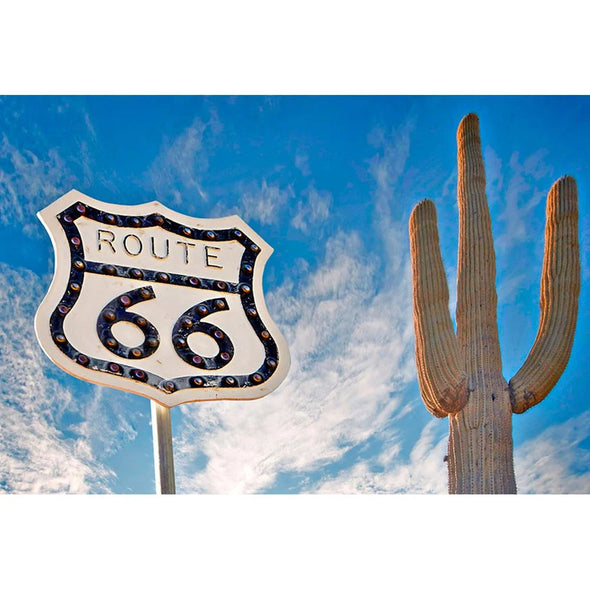 ROUTE 66 - 2 Image 3D Flip Magnet for Refrigerators, Whiteboards, and Lockers - NEW MAGNET 3dstereo 