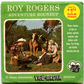 Roy Rogers - Adventure Roundup - View-Master 3 Reel Packet - 1960s - vintage - (PKT-B475-S4) Packet 3Dstereo 