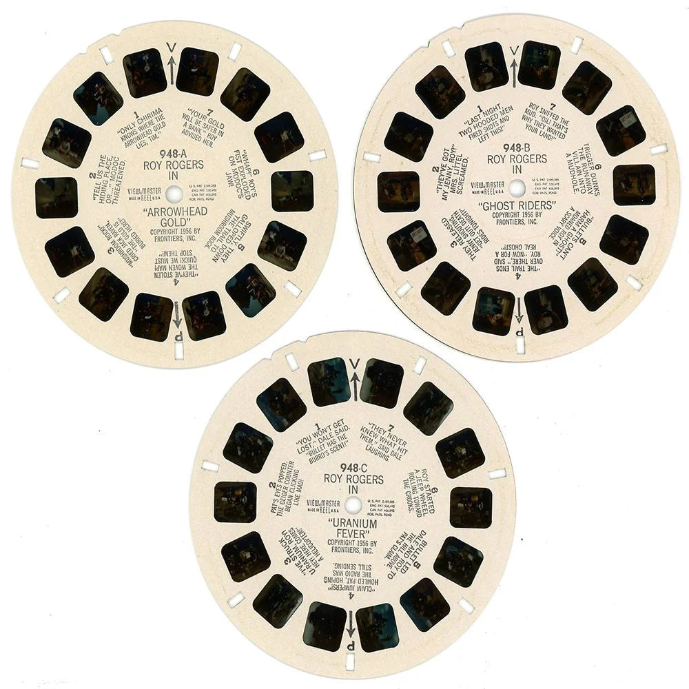 Roy Rogers - King Of The Cowboys - View-Master 3 Reel Packet - 1950s - –