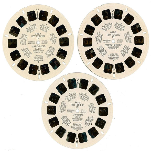 Roy Rogers - King Of The Cowboys - View-Master 3 Reel Packet - 1950s - Vintage - (ECO-ROYROG-S3)