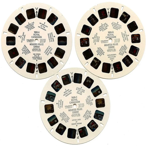 Royal Canadian Mounted Police - View-Master - 3 Reel Packet - 1960s views - Vintage -  (PKT-ROY-CAN-S3)