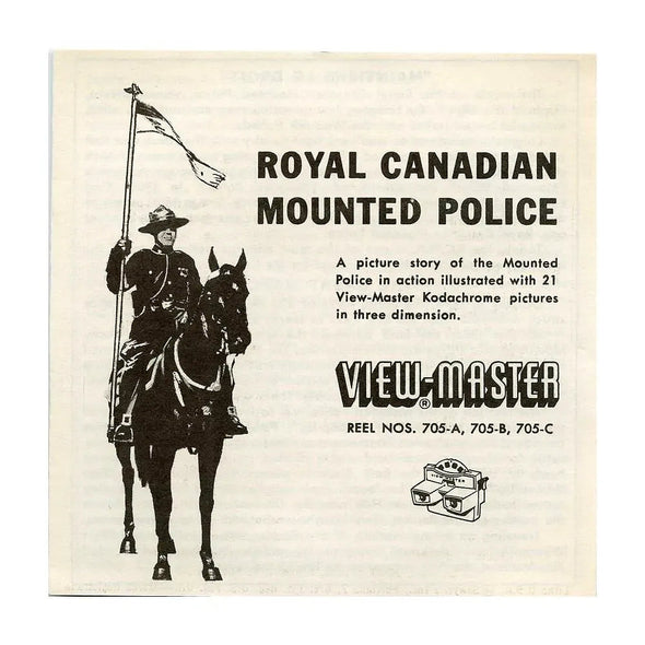 Royal Canadian Mounted Police - Vintage - View-Master - 3 Reel Packet - 1960s views (PKT-B750-S5) Packet 3dstereo 