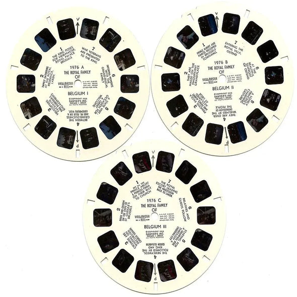 Royal Family of Belgium - View-Master - 3 Reel Packet - 1950s views - vintage - (PKT-ROYAL-BS3) Packet 3dstereo 