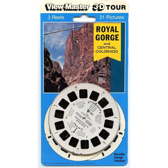 Royal Gorge and Central Colorado - View-Master 3 Reel Set on Card - NEW - (VBP-5052) VBP 3dstereo 