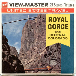 Royal Gorge and Central Colorado - View-Master 3 Reel Packet - 1970s views - vintage - (ECO-A323-G3B) Packet 3dstereo 