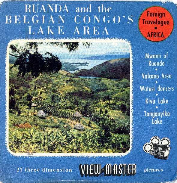 Ruanda & The Belgian Congo's Lake Area - View-Master 3 Reel Packet - 1950s Views - Vintage - (PKT-RUAN-S3) Packet 3dstereo 