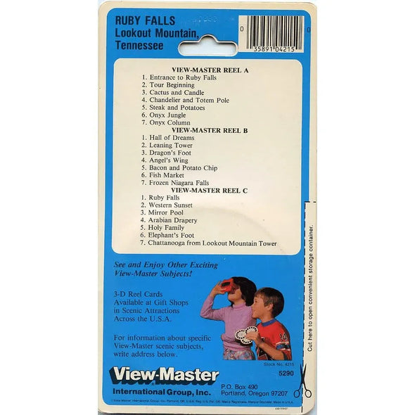 Ruby Falls - Lookout Mountain Tennessee - View-Master 3 Reel Set on Card- NEW - (VBP-5290) VBP 3dstereo 