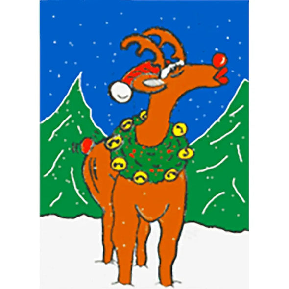 Rudolph the Red-Noise Reindeer - 3D Lenticular Postcard Greeting Card - NEW Postcard 3dstereo 