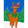 Rudolph the Red-Noise Reindeer - 3D Lenticular Postcard Greeting Card - NEW Postcard 3dstereo 