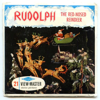 Rudolph - the Red-Nose Reindeer - View-Master 3 Reel Packet - vintage - (ECO-B870E-BS6) Packet 3Dstereo 