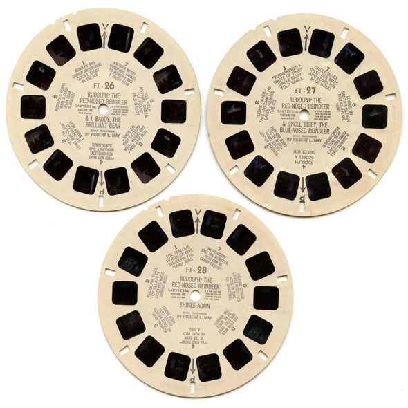Rudolph - View-Master 3 Reel Packet - 1960s Views - Vintage - (PKT-B870-S5) Packet 3dstereo 