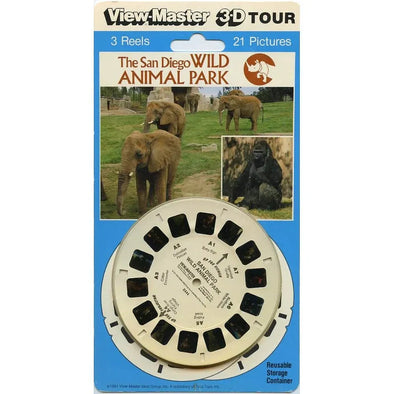San Diego Wild Animal Park - View-Master 3 Reel Set on Card - NEW - (VBP-5444) VBP 3dstereo 