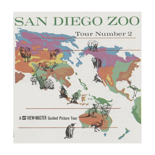 2 ANDREW - San Diego Zoo - Packet No.2 - View-Master 3 Reel Packet - vintage - A197-G1A Packet 3Dstereo 