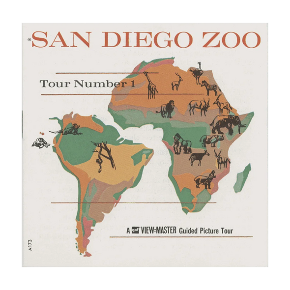  San Diego Zoo - Packet No.1 - View-Master 3 Reel Packet - vintage - A173-G3B Packet 3Dstereo 