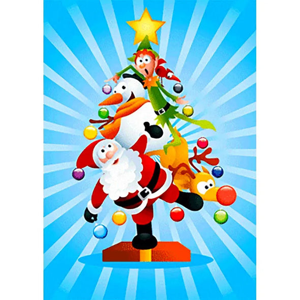 Santa and Company - 3D Action Lenticular Postcard Greeting Card - NEW Postcard 3dstereo 