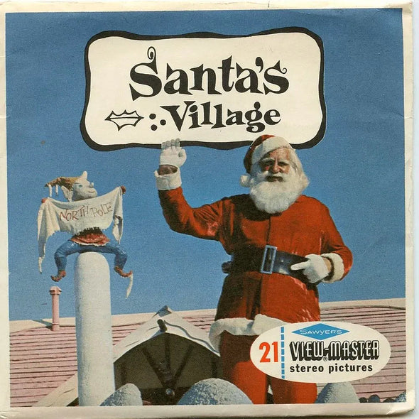 Santa's Village - View-Master 3 Reels Packet - 1960s view - vintage - (PKT-A135-S6) Packet 3dstereo 