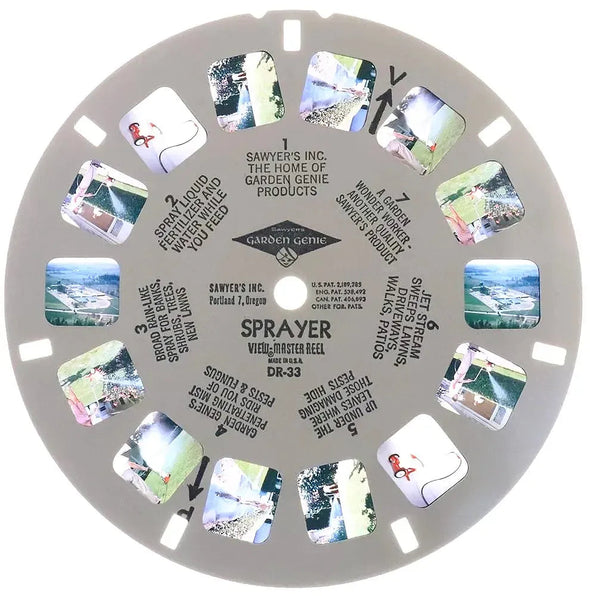 Sawyer Garden Genie Sprayer - View-Master Commercial Reel - vintage - (DR-33) Packet 3dstereo 