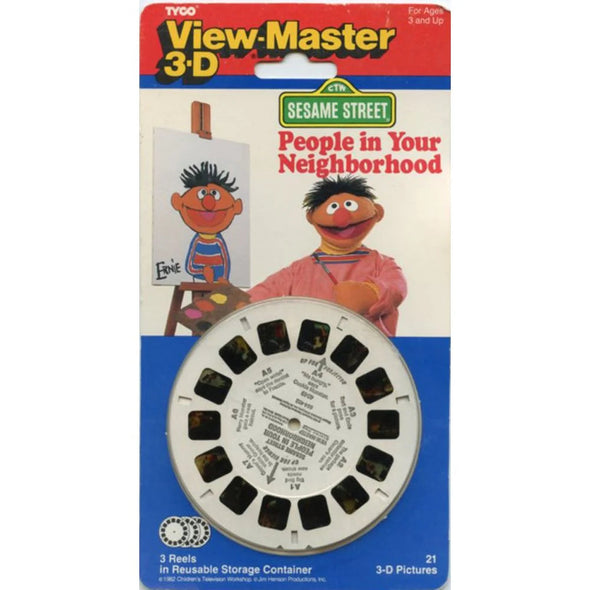 Sesame Street - People in Your Neighborhood - View-Master - 3 Reel Set on Card - NEW - (VBP-4049) 3dstereo 