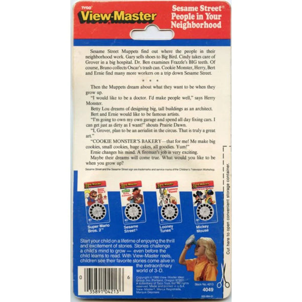 Sesame Street - People in Your Neighborhood - View-Master - 3 Reel Set on Card - NEW - (VBP-4049) 3dstereo 