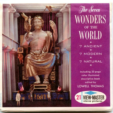 Seven Wonders of the World - View-Master 3 Reel Packet - 1960s - vintage - (PKT-B901-S6) Packet 3dstereo 
