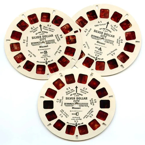Silver Dollar City - View-Master 3 Reel Packet - 1970s views - vintage - (PKT-A457-G3Bnk) Packet 3dstereo 
