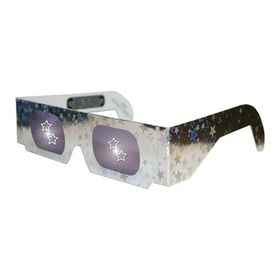 Silver Five Star - 3D Holographic Glasses - NEW 3dstereo 