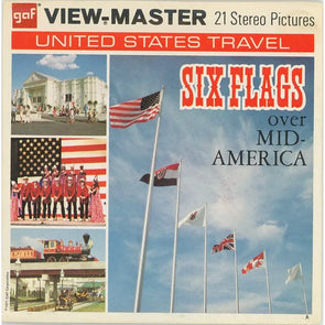  Six Flags over Mid-America - View-Master 3 Reel Packet - 1970s views - vintage - (A458-G3A) Packet 3dstereo 