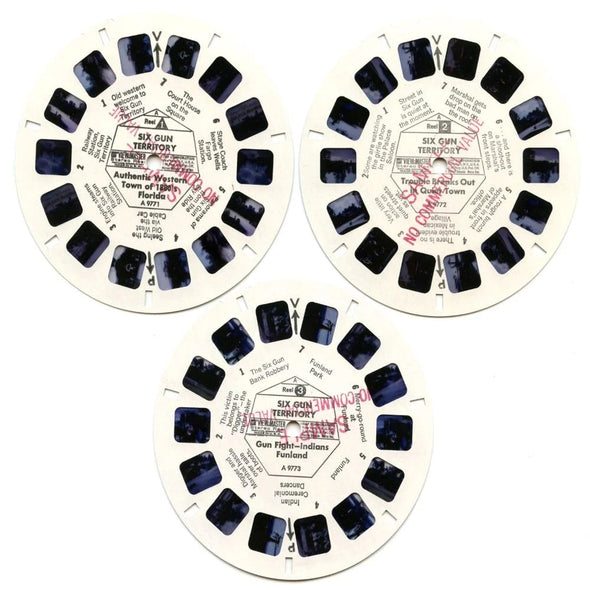 Six Gun Territory - View-Master 3 Reel Packet - 1960s Views - Vintage - (zur Kleinsmiede) - (A977-G1A) Packet 3dstereo 