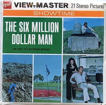 Six Million Dollar Man - View-Master 3 Reel Packet - 1970s - vintage - (PKT-B559-G3A) 3Dstereo 