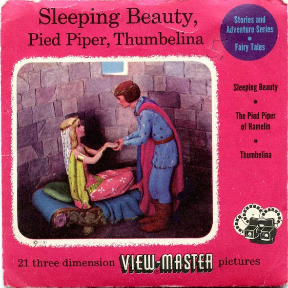 Sleeping Beauty - View-Master 3 Reel Packet - 1950s views - vintage - (ECO-SLEEPBEAU-S3) Packet 3Dstereo 